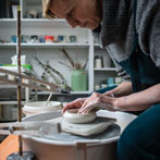 Juliet Macleod in her studio 2018